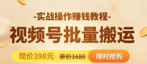 视频号批量运营实战操作赚钱教程，让你一天创作100个高质量视频！-牛课资源网