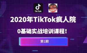 疯人院Tiktok海外版抖音零基础实战课程第1期,让你方位掌握TikTok基础运营方法-牛课资源网