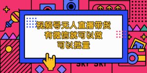 视频号无人直播带货，有微信就可以做，可以批量【视频课程】-牛课资源网