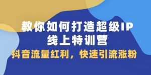 教你如何打造超级IP线上特训营,抖音流量红利,快速引流涨粉-牛课资源网
