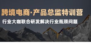 跨境电商·产品总监特训营,行业大咖联合研发解决行业瓶颈问题-牛课资源网