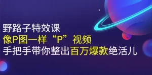 《野路子特效课:像P图一样“P”视频》手把手带你整出百万爆款绝活儿-牛课资源网