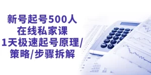 新号起号500人在线私家课,1天极速起号原理/策略/步骤拆解(最新)-牛课资源网
