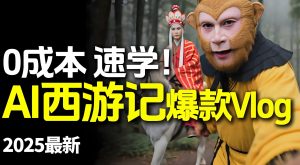 2025小白必看！AI制作西游记人物第一视角直播视频全流程，单条广告赚5W-牛课资源网