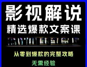 2025影视解说暴利新玩法!爆款文案躺赚攻略,小白3天快速起号月入2万+-牛课资源网