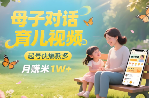 2025育儿对话暴利玩法！AI一键生成日入600+攻略，新手3天起号，引流变现躺赚秘籍-牛课资源网