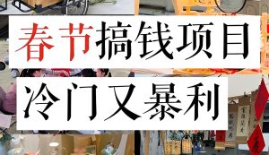 2026春节暴利玩法!单人AI操作7天赚3万攻略,零囤货躺赚模式揭秘-牛课资源网