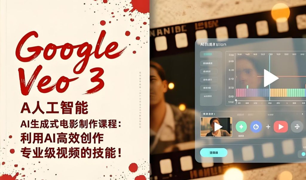 图片[1]-Google Veo 3人工智能电影制作实战教程（2026版）：零基础掌握提示词工程、长视频衔接与商业化变现，牛课资源网搜集